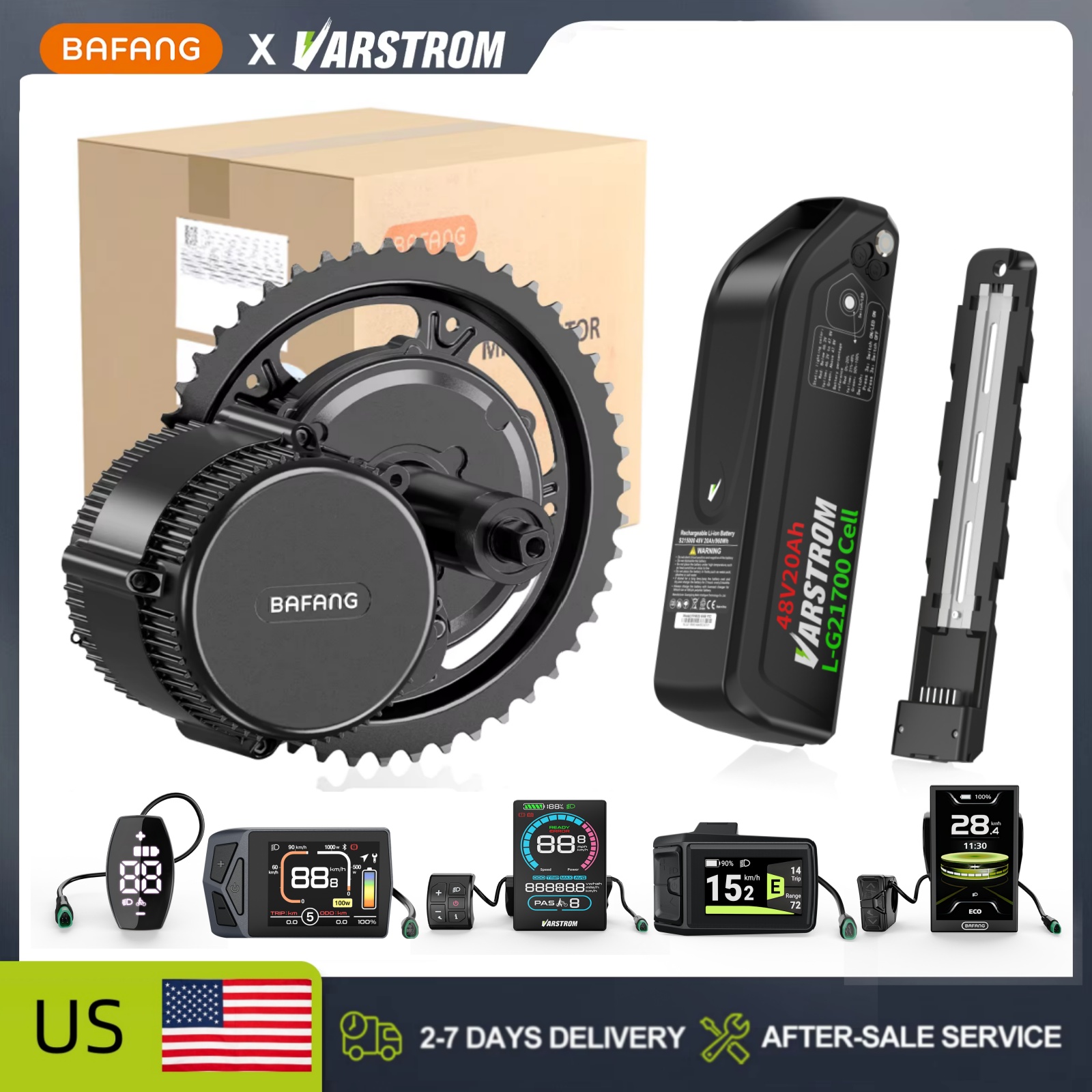 Bafang Bbshd 1000W Conversion Kit - [متوفر في المخزون الأمريكي] مجموعة تحويل