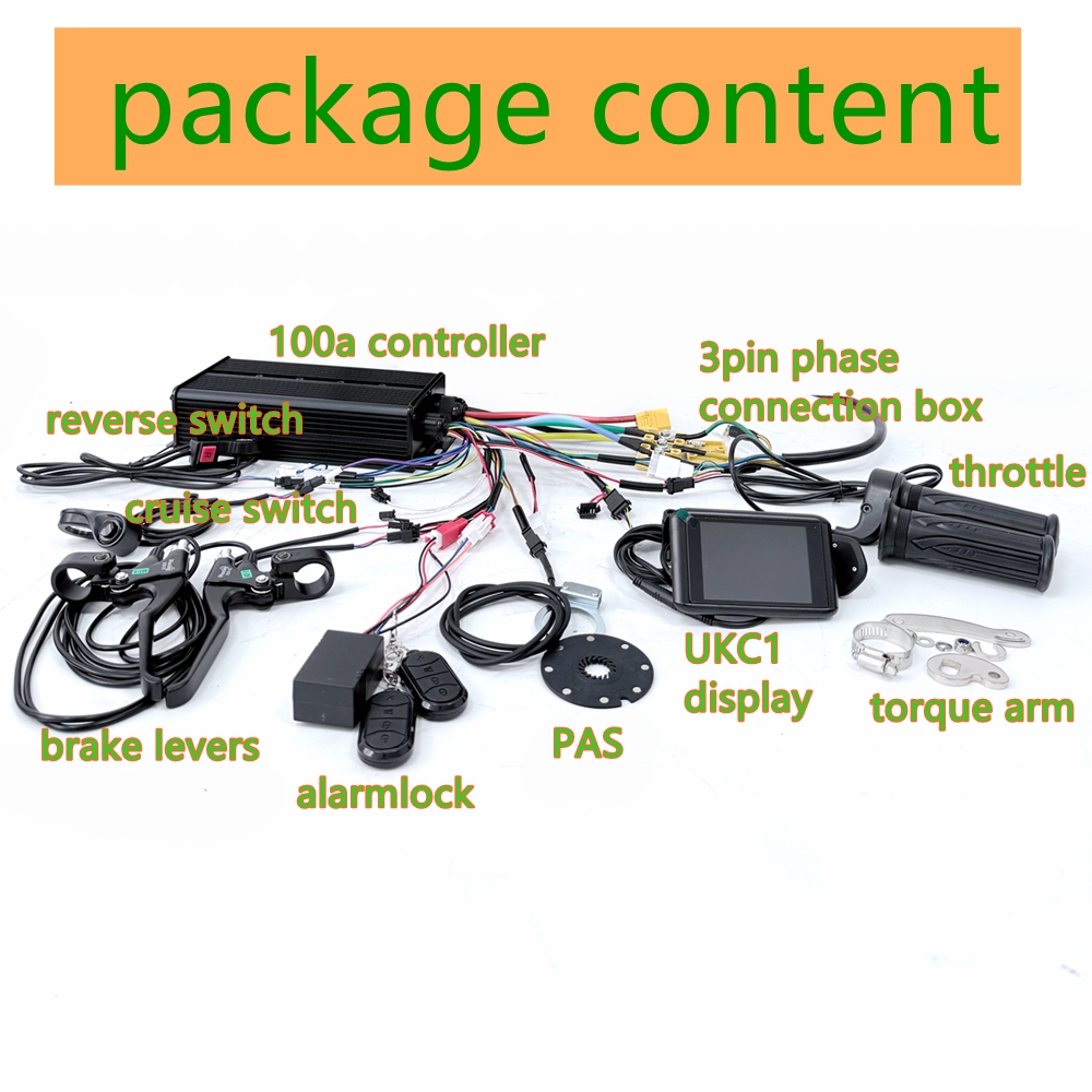 محرك NBpower 170/190 مم بقوة 4 - مراجعة Ebike Conversion Kit 72V 3000W وسعره