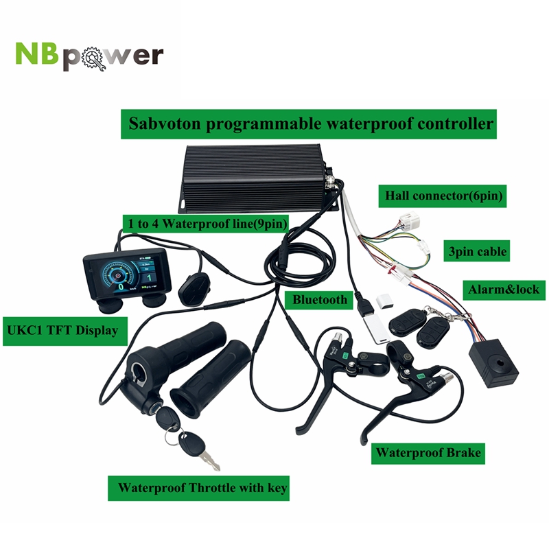 وحدة تحكم قابلة للبرمجة من Sab - مراجعة 72V 5000W Hub Motor Kit وسعره